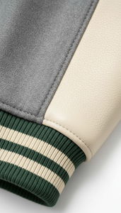 Chaqueta Varsity Unisex con Capucha Estilo Americano Original para Invierno, con Parches Bordados, Tela de Forro Polar Ecológica, Logotipo Frontal - Product Image 5