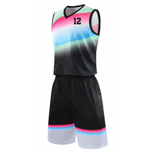 Ensemble d'uniformes de basketball pour hommes personnalisables et respirants, design réversible, broderie sur le devant, manches courtes, nom du joueur, OEM - Product Image 6