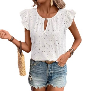 Camiseta corta para mujer, de tela suave, informal, moderna, a la moda, para verano. - Product Image 5