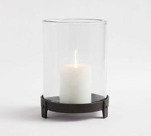 Minimalist Metal Glass <b>Hurricane</b> <b>Candle</b> Holder Decorative Lantern for Table Centerpiece Home Decor - Product Image 2