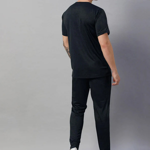 Latest Design High Quality Two Piece Men Summer <b>Tracksuit</b> Set Casual Solid 100% Cotton 2025 New Arrivals - Product Image 2