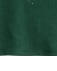 เสื้อกล้ามผู้หญิงสีเขียวเข้มลายริบบิ้นพิมพ์ลายหัวใจ แขนกุด สไตล์ลำลอง แฟชั่นฤดูร้อน แต่งขอบตัดกัน ดีไซน์สั่งทำได้ ผู้ผลิต - Product Image 4