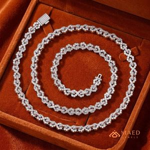 สร้อยคอเงินแท้ 925 ชุบทองคำขาวประดับมอสซาไนต์ ดีไซน์แบบ Cuban Link สำหรับผู้หญิงและผู้ชาย ของขวัญสุดหรูจากนิวยอร์กซิตี้ - Product Image 3