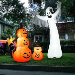 12 Feet Spooky Ghost <b>Inflatable</b> for <b>Halloween</b> Outdoor Holiday Yard Decorations with LED Lights and Blower - Product Image 4