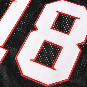 Camiseta de Fútbol Americano Estampada, Camiseta de Fútbol Bordada, Ropa Deportiva de Malla Negra, Tallas S–3XL, Sublimación, Fútbol Americano - Product Image 3