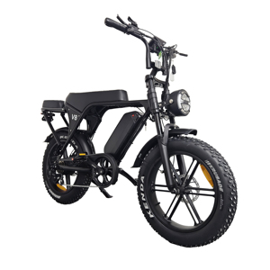 20-inch X 4-inch Wide Tire 48V Lithium Battery Brushless 7-Speed Alloy Steel <b>Frame</b> Retro Style Electric Snow Mountain <b>Bike</b> - Product Image 2