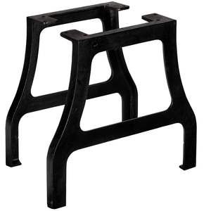 Juego de 2 patas para mesa de centro de hierro fundido negro mediano - Product Image 1