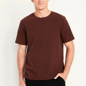 T-shirt Homme Bleu Slim Fit à Manches Courtes Col Rond en Jersey Tricoté Respirant – Qualité Supérieure – Nouvelle Collection - Product Image 4