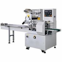 Automatische elektrische machine voor het verpakken van voedsel, dranken, fruit, groenten, wortels in zakjes van plastic en papier, met hoge snelheid en horizontale verpakking, voorzien van een motor.