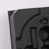 Plateau en pulpe moulée noire écologique, emballage en papier recyclé pressé à l'état humide pour l'électronique grand public