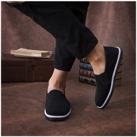 Chaussures de marche en toile noire à enfiler, amortissantes et anti-odeur pour hommes – Vente en gros usine