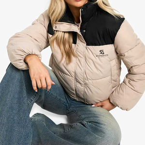 Veste matelassée coupe-vent pour femme, chaude et légère, avec capuche, couleur unie, nouvelle collection 2026, haute qualité, avec logo, idéale pour l'extérieur - Product Image 5