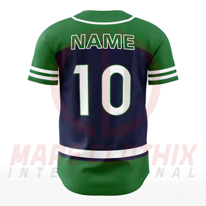 Nuevo Diseño, Jersey de Béisbol de Manga Corta Totalmente Personalizado, 100% Poliéster, Cierre de Botones en la Parte Delantera, Estampado - Product Image 2
