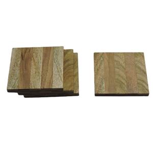 Sous-verres en bois avec pièces de support Sous-verres en bois Ensemble de sous-verres pour bar cuisine maison à Star Crafts Inde - Product Image 1