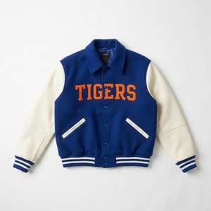 Custom Eco-friendly Winter Casual College Varsity Letterman <b>Jacket</b> Men's Woolen Body Wool/Viscose Sleeves Embroidery <b>Patches</b> - Product Image 6