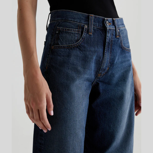 Womens High Waisted Wide Leg Jeans Dark Blue Relaxed Fit Denim Pants Vintage Style Straight Trousers for Women - Product Image 5