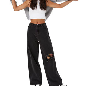 Nouveautés Personnalisées : Pantalons en jean pour femme, coupe oversize, délavage clair, style 'Mom' et pour fille, collection 2026 - Product Image 2