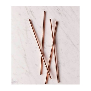 Copper Drink Tubes Reusable <b>Metal</b> Sipping <b>Straws</b> Designed for Smoothies Fresh Juice Iced Tea and Beverage Enjoyment - Product Image 3