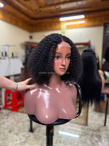 วิกผมบ็อบสั้นหยิกหยักศกวิกผมมนุษย์เอชดีลูกไม้สำหรับผู้หญิงผิวดำวิกผมมนุษย์ - Product Image 4