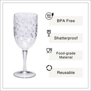 [Holar] Verres à vin en plastique de 14 oz, fabriqués à Taïwan, design bulle, clarté similaire au verre, pour l'hôtellerie, la restauration et les restaurants - Product Image 2