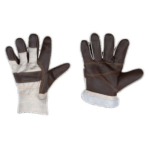 ถุงมือกันสั่นสะเทือน ป้องกันสารเคมี คุณภาพสูง ได้รับมาตรฐาน CE สำหรับงานก่อสร้างจากแคนาดา ผลิตจากหนังแกะเกรดพรีเมียม หนา 11 ออนซ์ พร้อมปลอกแขนนิรภัย - Product Image 1