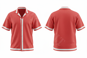 Camisa de Vestir de Manga Corta, Color Liso, Tela Elástica, con Rayas Blancas, Cómoda y Elegante, para Verano, OEM - Product Image 2