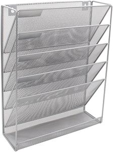 Wall Mounted Metal Magazine File Rack Organizer Entryway <b>Mail</b> Office Home Use-Multifunction Design - Product Image 3