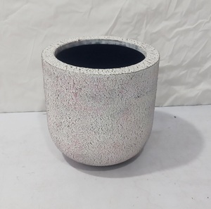 Modern Round Metal Planter Set Indoor Outdoor Flower <b>Pots</b> <b>Small</b> Large Decorative Garden Plant Containers Minimalist Home Decor. - Product Image 5