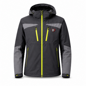 Blouson Bomber Technique Homme Personnalisé Imperméable Respirant Coupe-Vent à Capuche Fourrée pour Extérieur, Vêtement de Travail OEM en Gros - Product Image 1