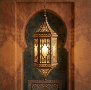 Lámpara Colgante Decorativa de Hierro Estilo Islámico, Lámpara LED Estilo Mezquita para Interiores Comerciales - Product Image 5
