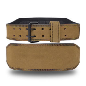 Cinturones de Levantamiento de Pesas Profesionales de Cuero Vacuno Resistente, Transpirables y Ligeros, Color Marrón, para Fitness - Product Image 1