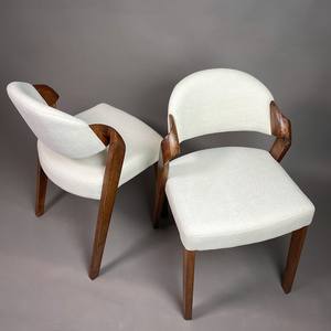 เก้าอี้รับประทานอาหารไม้สักหรูหรา หุ้มหนังพรีเมียม สำหรับบ้าน ร้านอาหาร โรงแรม  ผู้จัดจำหน่ายเฟอร์นิเจอร์ทันสมัย - Product Image 2