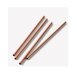 Sturdy Copper Beverage Tubes Reusable <b>Metal</b> Drinking <b>Straws</b> Crafted for Smoothies Fresh Juices Iced Tea and Cold Drink Enjoyment - Product Image 3