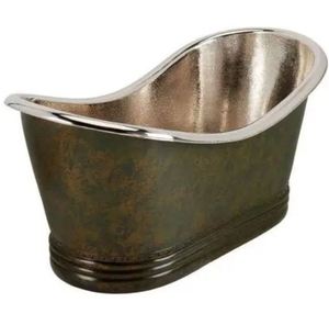 Bañera Ovalada de Cobre Independiente, Bañera Metálica Clásica Hecha a Mano Sin Tapa para Hogar, Hotel, Baño - Product Image 2