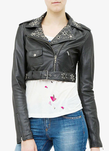 <b>Leather</b> Bomber <b>Jacket</b> Women <b>Men</b> Unisex Black Zipper Closure Solid Color Autumn Winter Wear Regular Fit Slim Style Eco-Friendly - Product Image 2