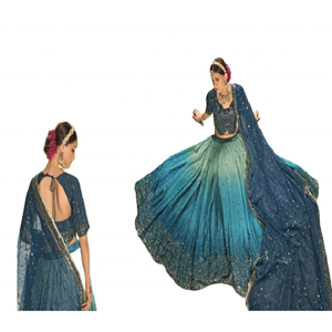 Lehenga Choli-novia bordada, aspecto hermoso - Product Image 1