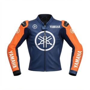 Men’s Ramaha Cowhide Leather <b>Racing</b> <b>Jacket</b>/Chaqueta MotoCP Style CE Level 2 Armor Motorcycle Track Riding Protective Gear CE - Product Image 1