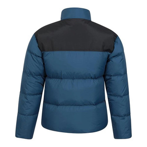 Daizen <b>Star</b> Men's Blue Black Color Block Hooded Waterproof Puffer <b>Jacket</b> Stand Collar Zipper Closure Windproof Casual Winter - Product Image 3