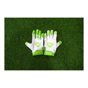 Gants de football américain personnalisés blancs et verts, gants de receveur respirants, équipement sportif d'entraînement athlétique - Product Image 6