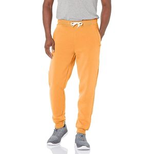 Men's Orange Sweatpants <b>Elastic</b> <b>Waist</b> Drawstring Side Pockets Casual Knitted Pants Autumn Breathable Midweight Fit - Product Image 5