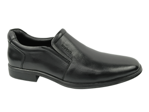 Mocasines Negros de Piel Nappa para Hombre, Marca Pipers, con Punta en Pico, Suela de Goma Acolchada, Zapatos de Oficina y Carrera - Product Image 1