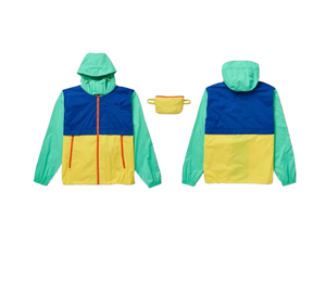 Chaqueta Cortavientos con Capucha y Bloques de Color, de Poliéster, de Secado Rápido, Resistente al Viento, Impermeable y Transpirable, para Correr - Product Image 5