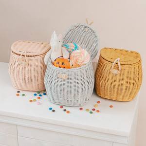 Natural Rattan Kids Bag Colorful Baby <b>Backpack</b> Eco-friendly Best Quality Handmade Pack Bags for Little <b>Children</b> - Product Image 1