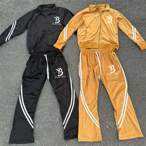 Chaqueta Deportiva Impermeable de Nailon Arrugado con Forro de Malla, Ribetes y Cordón Ajustable para Hombre, Trajes Deportivos de Fútbol - Product Image 1