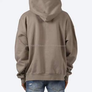 Sweat-shirt de luxe à col montant, de haute qualité, en coton biologique lourd, sweat-shirt à logo personnalisé, sweat-shirt à col rond surdimensionné - Product Image 6