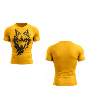 T-shirt de compression pour homme, vêtements de sport personnalisés, séchage rapide, extensible, haut de gamme pour l'entraînement, respirant, vêtements de performance athlétique, OEM US - Product Image 6