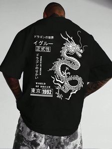 เสื้อยืดโอเวอร์ไซส์พิมพ์ลายกราฟิกตามสั่งขายส่ง เสื้อยืดผ้าคอตตอนหนาน้ำหนักมากสำหรับผู้ชาย ผู้ผลิตเสื้อผ้าสตรีทแวร์ รับผลิตแบบ OEM ODM - Product Image 2