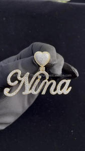 Custom Cursive <b>Name</b> Necklace Iced Out Moissanite Diamond Pendant Luxury Jewelry <b>Chain</b> - Product Image 1