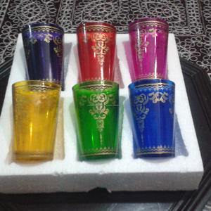 แก้วน้ำชาโมร็อกโกหลากสี - Product Image 1