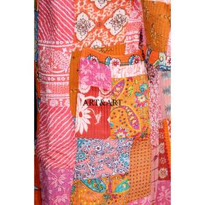 Kimono Kantha Vintage de Alta Calidad, Último Modelo Reversible, Chaquetas y Batas para Mujer, Venta al Por Mayor, Ropa Kantha Hecha a Mano de Longitud Media - Product Image 2